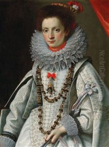 Portrait Of A Lady by Gervasio Gatti