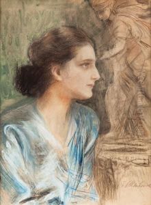 Portret Mlodej Dziewczyny by Teodor Axentowicz
