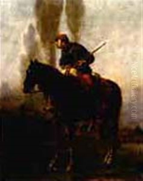 Franco-prussian War Soldier On Horseback - view 1