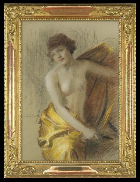 Nude In A Golden Drapery - view 1