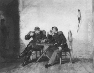 Zwei Soldaten Im Interieur Zwei Soldaten Im Interieur