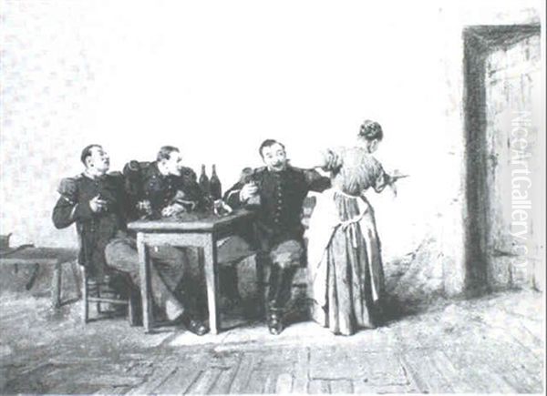 Soldiers At Leisure: A Pair Of Paintings - view 1