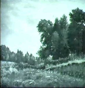 Sommerlandschaft Unter Bewolktem Himmel by Jules Gaud