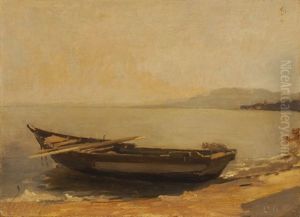 Boot Am Seeufer by Leon Gaud