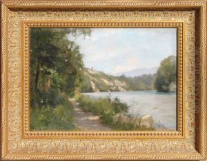 Paysage Au Fleuve by Leon Gaud