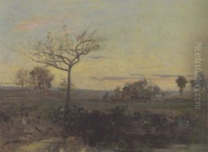 Landschaft In Abendstimmung by Leon Gaud