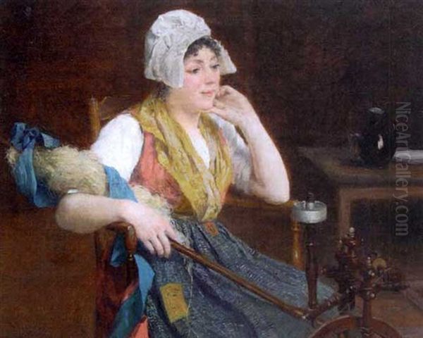 Femme Au Rouet - view 1
