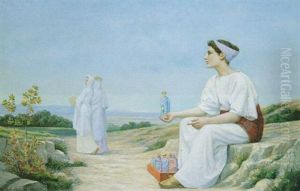 The Seller Of Ex-voto On The Way To The Sacred Wood by Henry de Gaudemaris