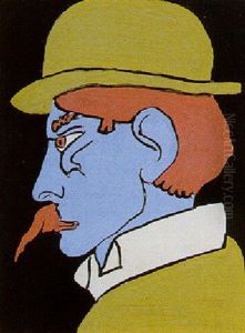 Man With Moustache, Profile by Henri Gaudier-Brzeska