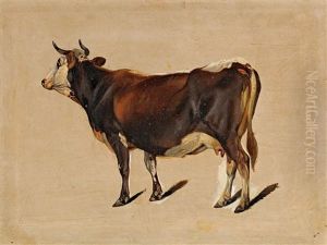 Olstudie Einer Kuh by Friedrich Gauermann