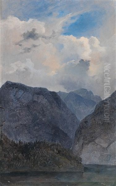 Mountain Lake (with Pencil Sketch, Verso) - view 1