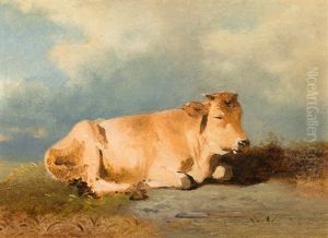 Ruhendes Rind Auf Der Weide by Friedrich Gauermann