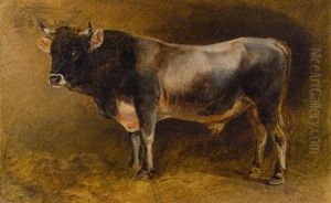 Study Of A Bull by Friedrich Gauermann