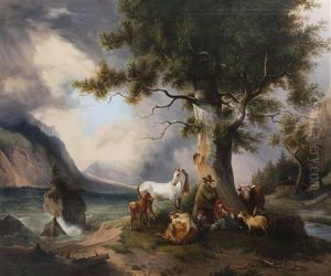 The Protective Tree (der Schutzende Baum) by Friedrich Gauermann