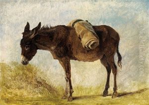 Ein Esel by Friedrich Gauermann