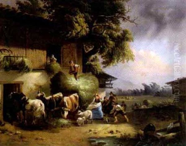 Heimkehr Der Herde Bei Aufziehendem Gewitter - view 1