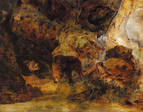 Zwei Baren An Einer Quelle (two Bears By A Spring) - view 1