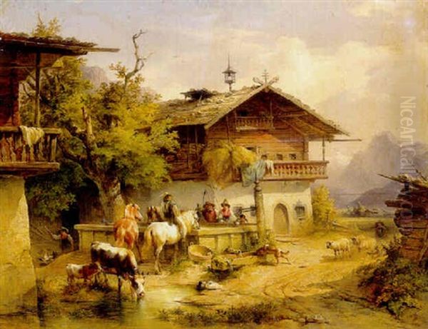 Landscape With Figures And Horses - view 1