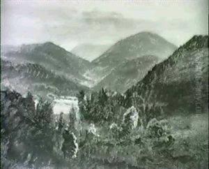 Blick Auf Die Rax Und Umgebung by Friedrich Gauermann