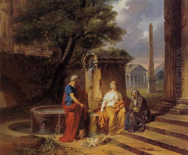 Abraham Accepting Hagar - view 1