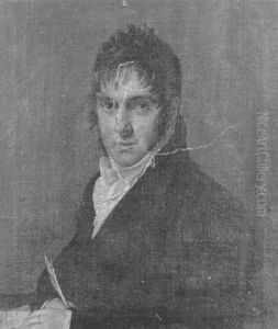 Portrait D'homme A Son Bureau Ecrivant Une Lettre