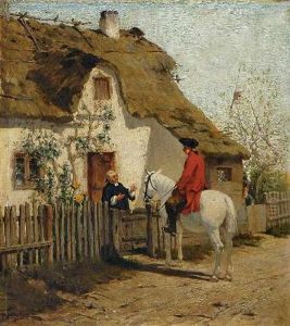 Reiter Und Dorfpfarrer by Ignaz Marcel Gaugengigl