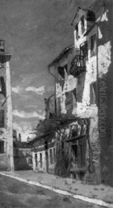 Italian Street by Ignaz Marcel Gaugengigl