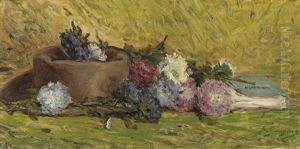 Reine-marguerites, Chapeau Et Livre