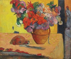 Fleurs Dans Un Vase by Paul Gauguin