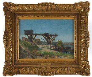 Le Pont Roulant Devant La Seine, Aux Environs Du Quai De Grenelle Le Pont Roulant Devant La Seine, Aux Environs Du Quai De Grenelle