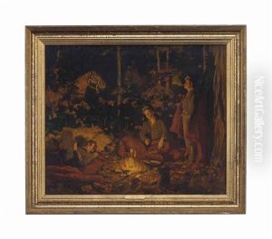 Confederate Calvary Scouts In The Wilderness by Gilbert Gaul