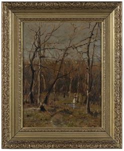 Winter Landscape With Figures By A Stream, Winter Landscape With Figures By A Stream,
