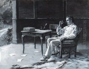 Meditation: On The Verandah, Jamaica (illus. For Century Magazine)