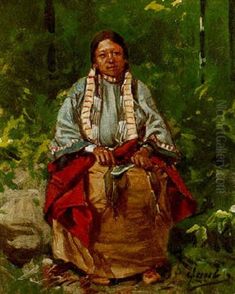Seated Indian Woman - view 1