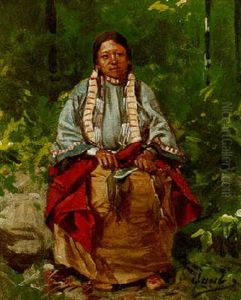 Seated Indian Woman by Gilbert Gaul
