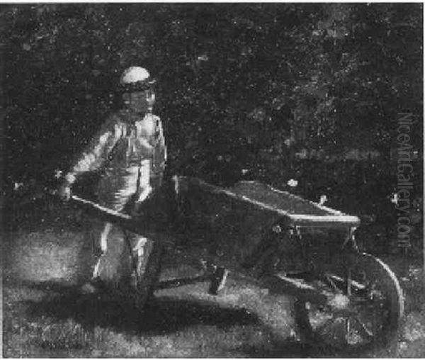 Boy With Wheelbarrow - view 1