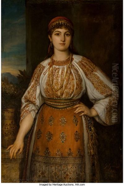 A Woman In Folk Dress - view 1