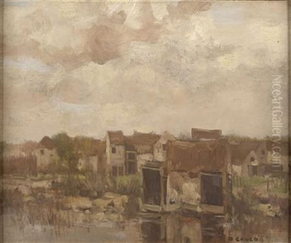 A French Riverside Town - view 1