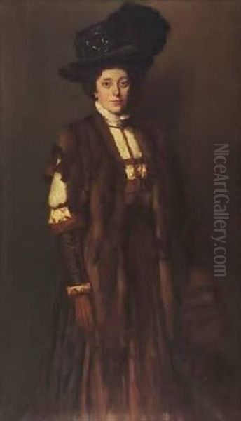 Three-quarter Length Portrait Of Mrs Matthew Dickie (+ Mr Matthew Dickie; Pair) - view 1