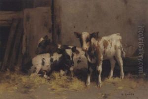 Three Ayrshire Calves by David Gauld