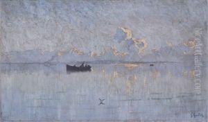 Barque Sur L'eau by Fernand Gaulis