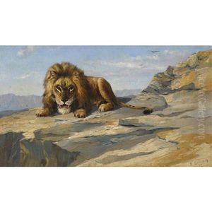 Grand Lion Au Repos by Fernand Gaulis