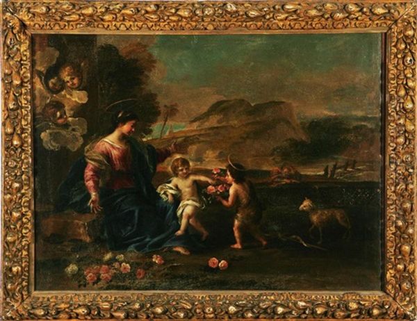 Madonna Con Bambino E San Giovannino Che Porge Rose - view 1