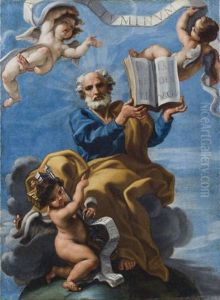 San Pietro Sul Globo Con Tre Angeli