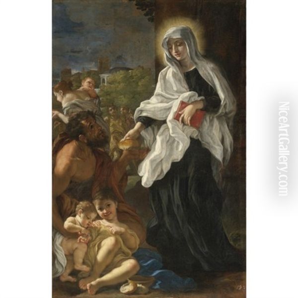 The Blessed Ludovica Albertoni Distributing Alms - view 1