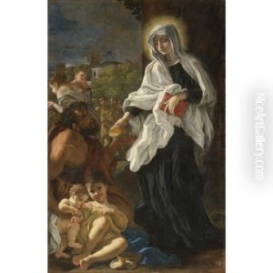 The Blessed Ludovica Albertoni Distributing Alms by Giovanni Battista Gaulli