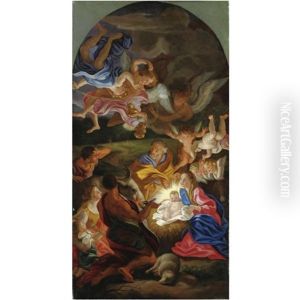 Adorazione Dei Pastori by Giovanni Battista Gaulli