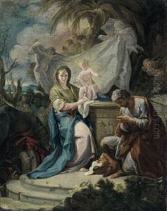 La Sacra Famiglia by Giovanni Battista Gaulli