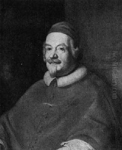 A Portrait Of A Seated Cardinal by Giovanni Battista Gaulli