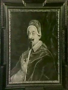 Bildnis Des Papstes Clemens Ix by Giovanni Battista Gaulli
